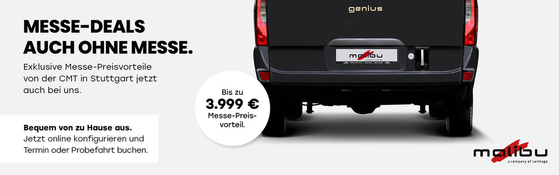 Malibu Messe-Deals 2026 – CMT-Vorteile jetzt bei Wilhelmsen Caravaning